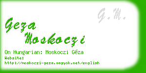 geza moskoczi business card